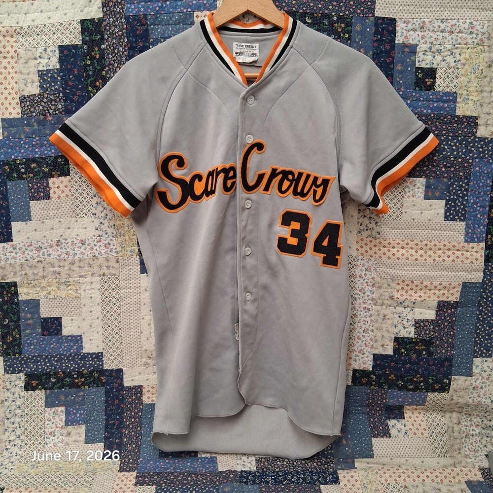Vintage Descente Japanese Baseball Jersey Scare Crows #34 Player‎ Issued